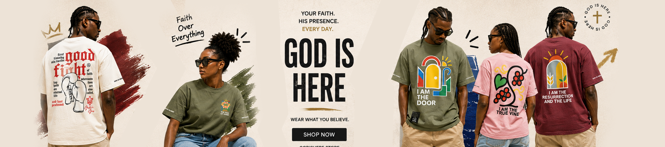 GOD IS HERE banner