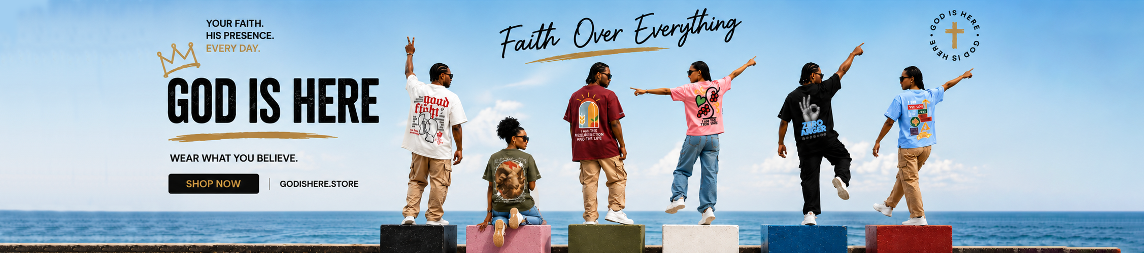 GOD IS HERE banner